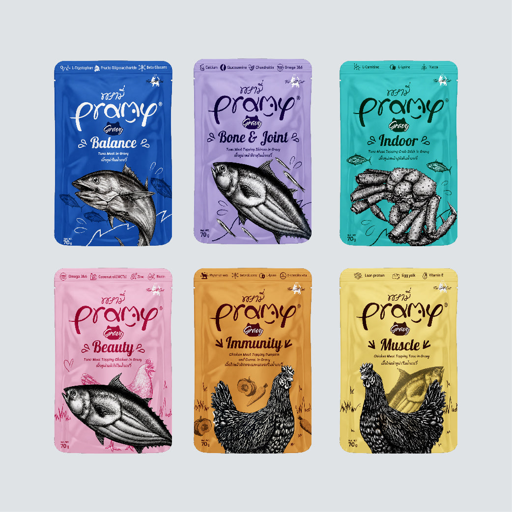PRAMY Gravy Immunity Chicken Meat Topping Pumpkin & Carrot 70g
