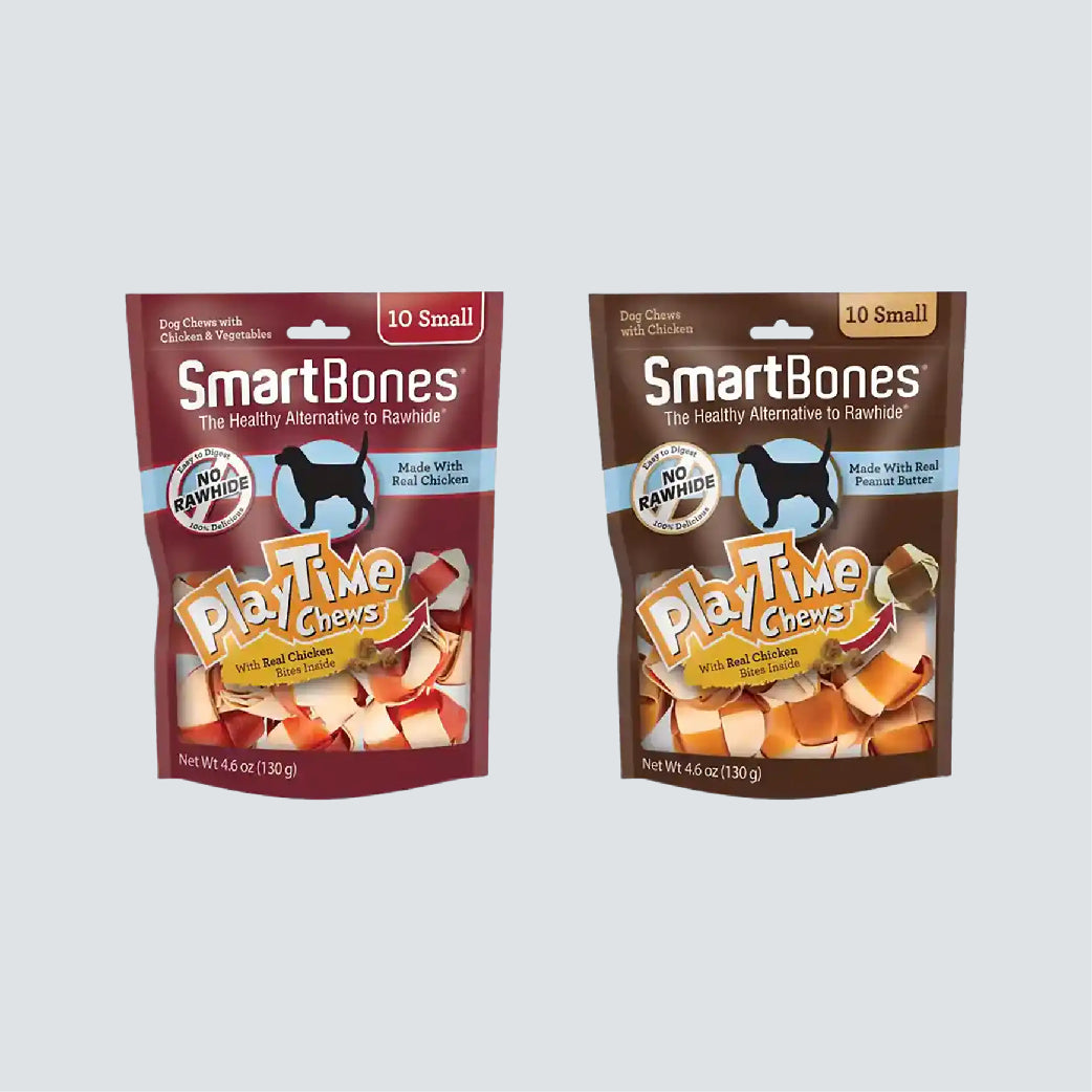 SMARTBONES Playtime Chews Peanut Butter 10 Small 130g