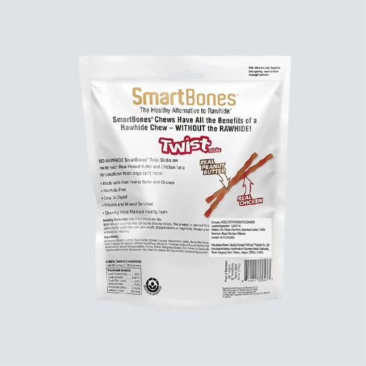 SMARTBONES Twist Sticks Peanut Butter 50 Sticks 275g