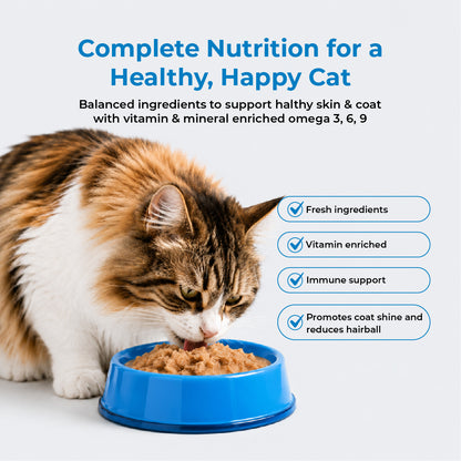 PRAMY Adult Sterilized Tuna Meat Topping Salmon In Jelly 70g