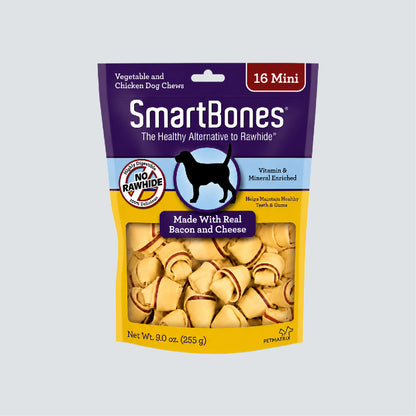 SMARTBONES Classic Chews Bacon & Cheese 16 Mini 255g