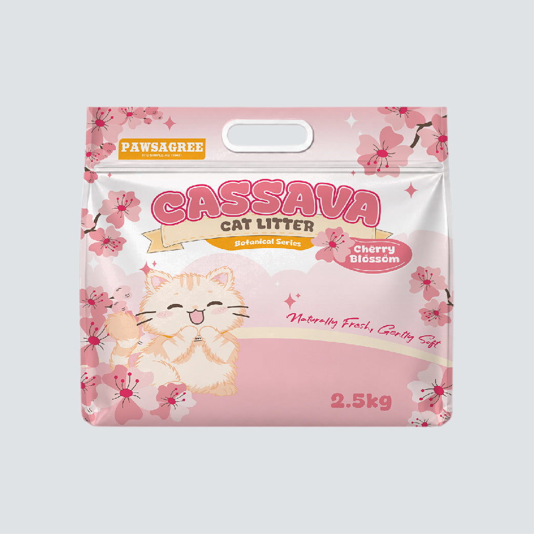 PAWSAGREE Cassava Cat Litter Cherry Blossom 2.5kg