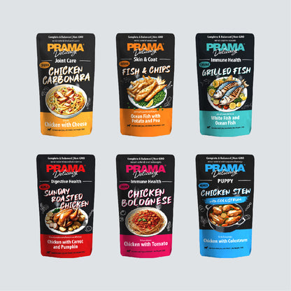 PRAMA DELICACY Complete & Balance Fish & Chips (Ocean Fish with Potato and Pea) 120g