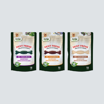 DENTALIGHT Dent Fresh 360° Toothbrush Glucosamine & Chondroitin 150g (Healthy Joint)