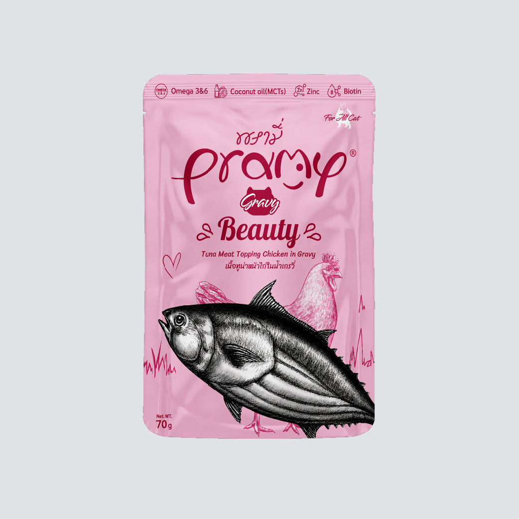 PRAMY Gravy Beauty Tuna Meat Topping Chicken 70g