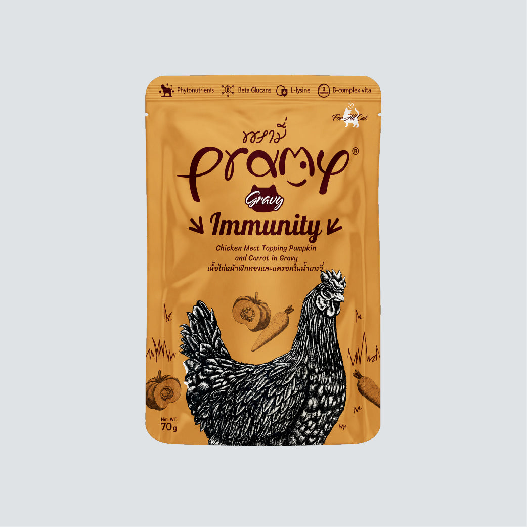 PRAMY Gravy Immunity Chicken Meat Topping Pumpkin & Carrot 70g
