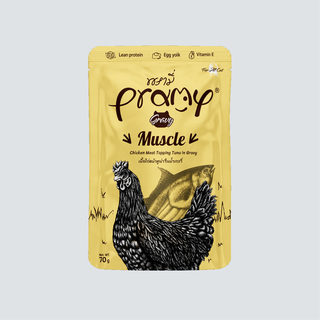 PRAMY Gravy Muscle Chicken Meat Topping Tuna 70g