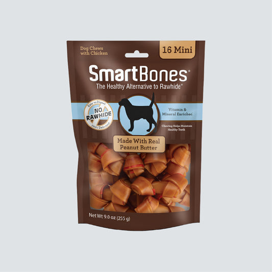 SMARTBONES Classic Chews Peanut Butter 16 Mini 255g