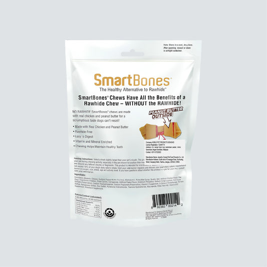 SMARTBONES Classic Chews Peanut Butter 6 Small 312g