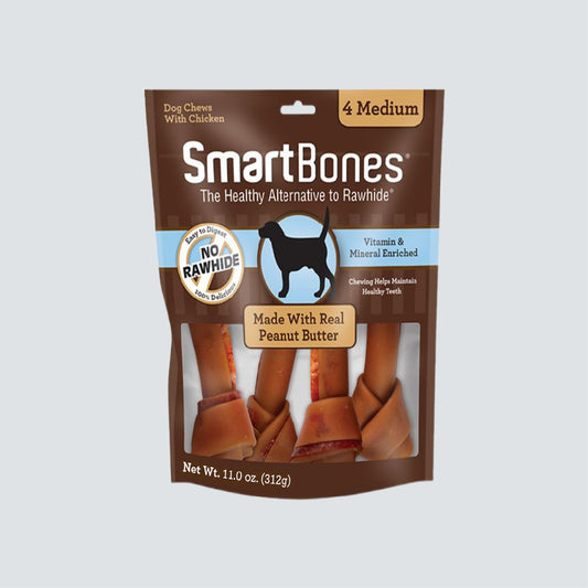SMARTBONES Classic Chews Peanut Butter 4 Medium 312g