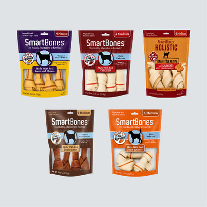 SMARTBONES Classic Chews Peanut Butter 4 Medium 312g
