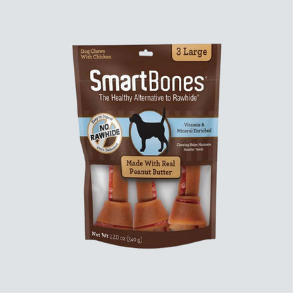 SMARTBONES Classic Chews Peanut Butter 3 Large 340g