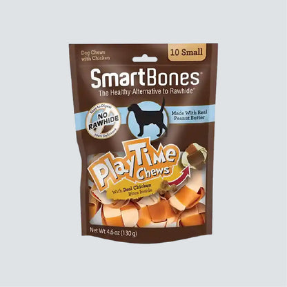 SMARTBONES Playtime Chews Peanut Butter 10 Small 130g