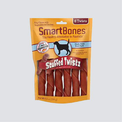 SMARTBONES Stuffed Twistz Pork 6 Twistz 198g