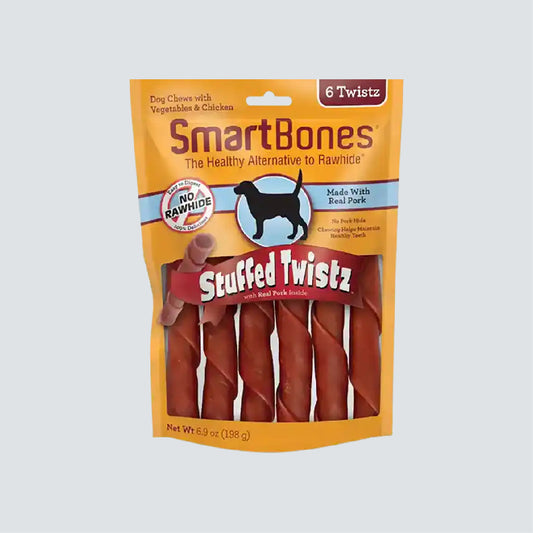 SMARTBONES Stuffed Twistz Pork 6 Twistz 198g