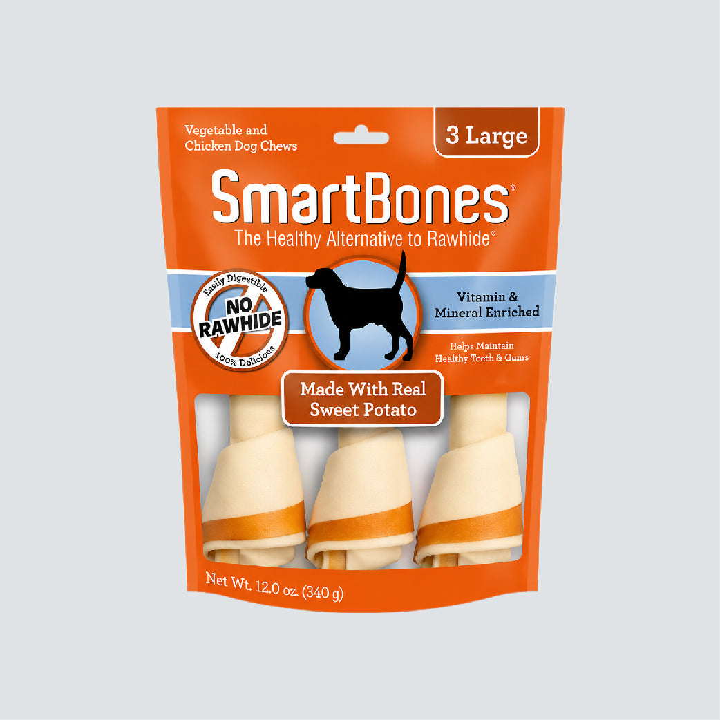 SMARTBONES Classic Chews Sweet Potato 3 Large 340g