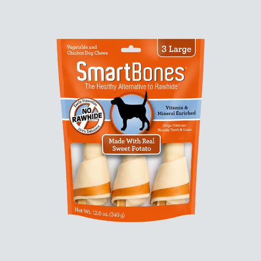 SMARTBONES Classic Chews Sweet Potato 3 Large 340g