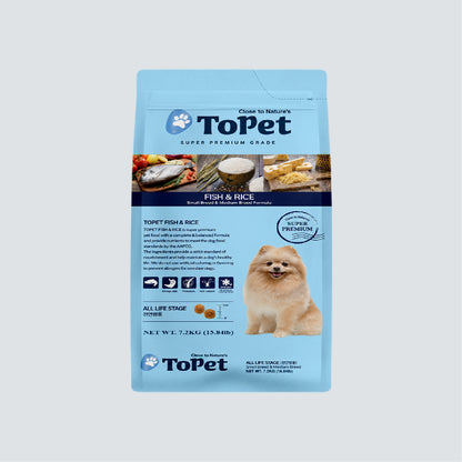 TOPET All Life Stage Fish & Rice 7.2kg