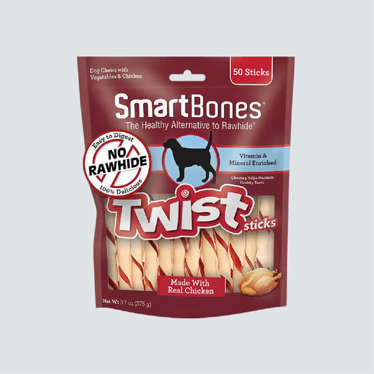 SMARTBONES Twist Sticks Chicken 50 Sticks 275g