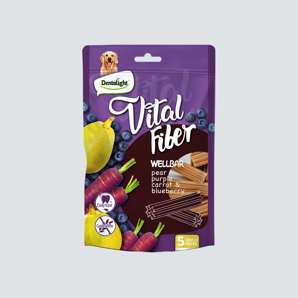 DENTALIGHT Vital Fiber Wellbar Pear, Purple Carrot, Blueberry (M) 85g