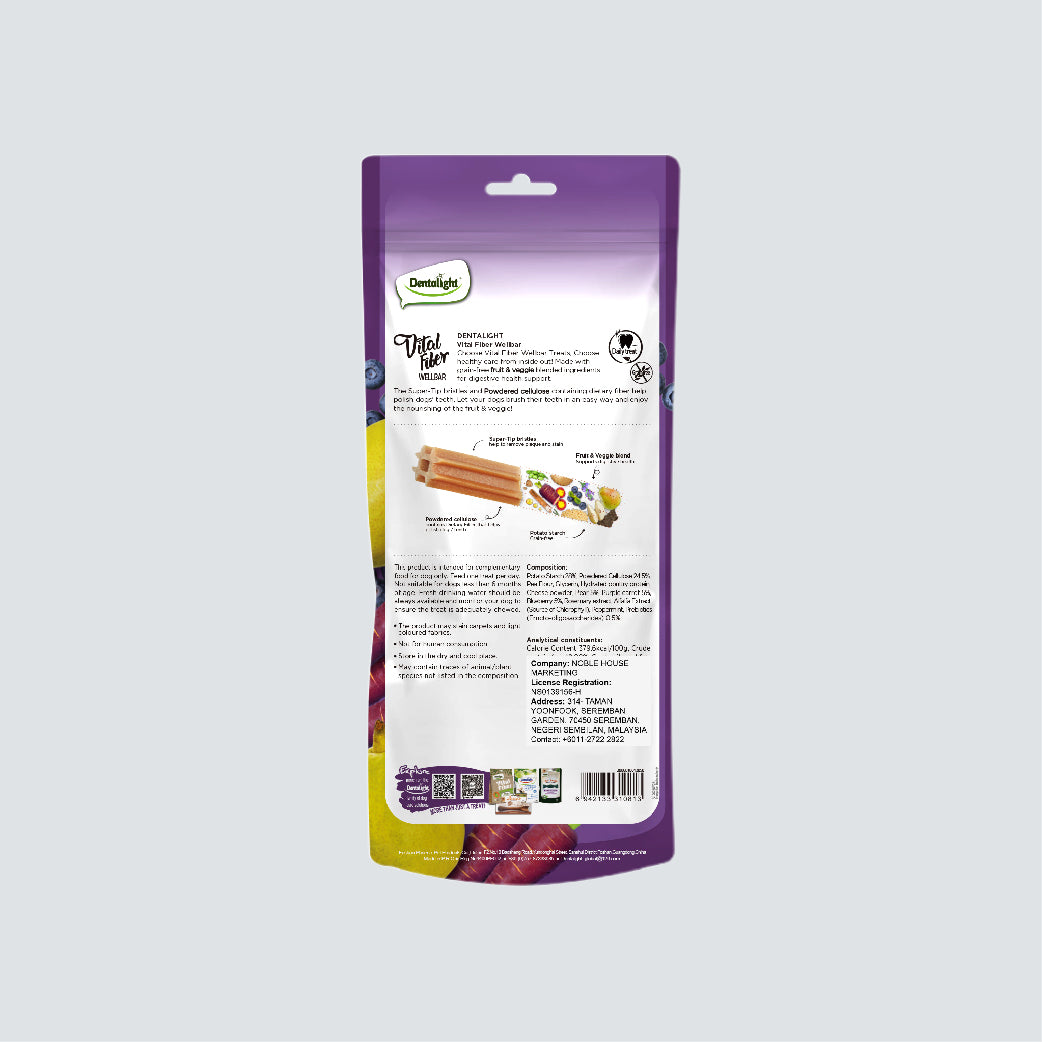 DENTALIGHT Vital Fiber Wellbar Pear, Purple Carrot, Blueberry (L) 250g