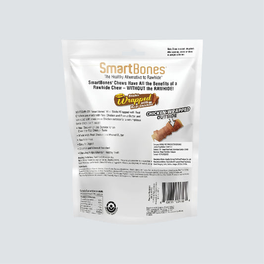 SMARTBONES Stick Wrapped Peanut Butter Mini 15 Sticks 187g
